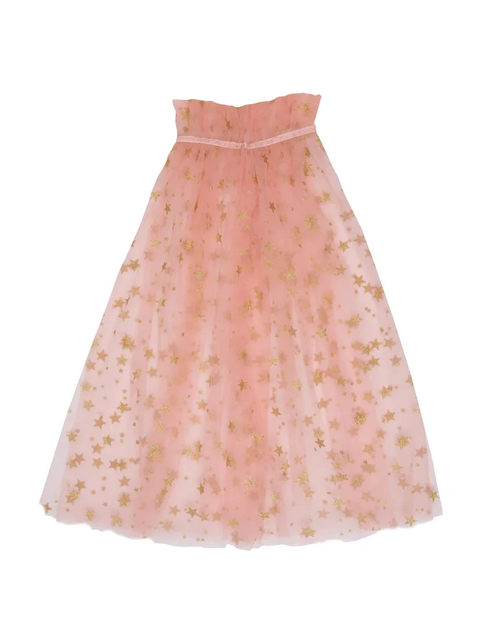 Pink Tulle Star Cape