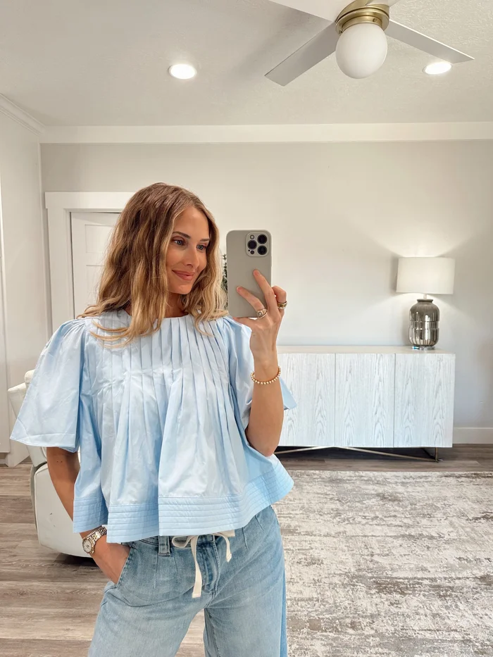 Pintuck Cotton Top