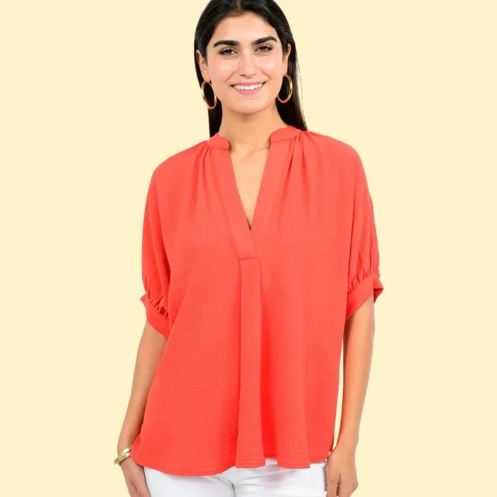 Popover Dolman Top – Tomato