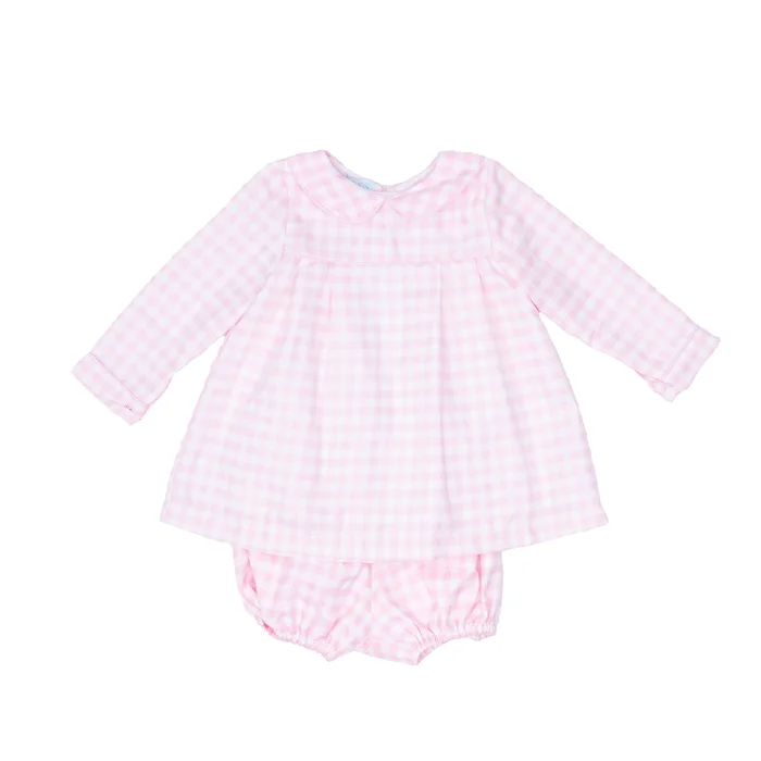 PRETTIEST PINK WINDOWPANE KALEIGH BLOOMER SET