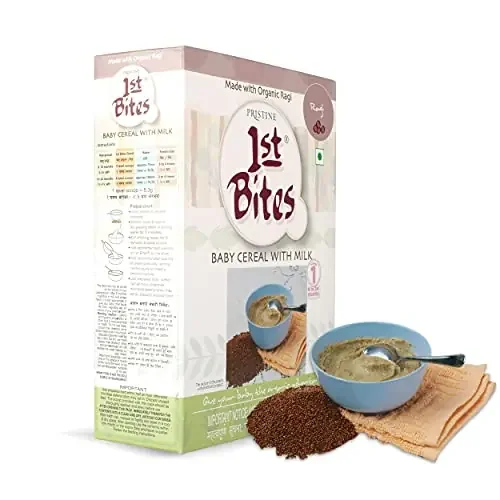 Pristine 1st BITES Baby Cereal 300g Baby Food (6-24 Months) Stage-1, 100% Organic Ragi Infant Food