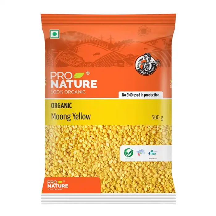 Pro Nature Organic Moong Yellow 500 Gm