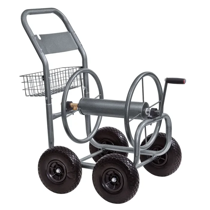Project Source Steel 250-ft Cart Hose Reel