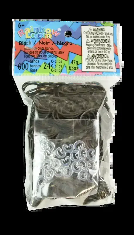 Rainbow Loom Solid Bands – Black