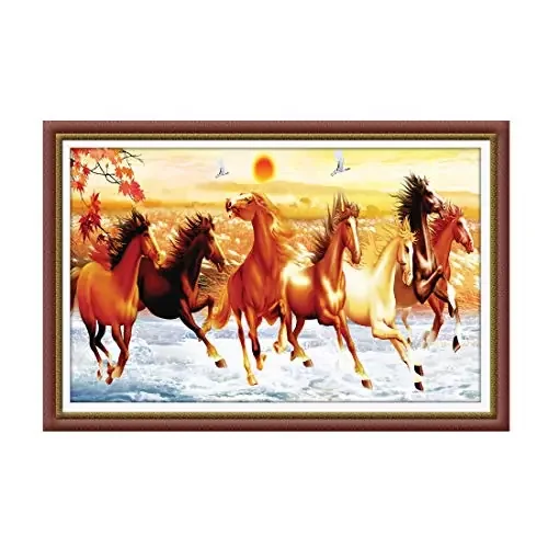 Rangoli Wall Sticker Canvas for Room Multicolor Vinyl with 24 or 36 inch HD Canvas 2402