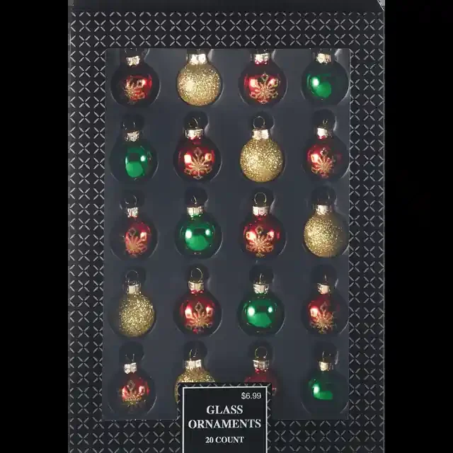 Rauch Industries Glass Ornaments, 20 Ct