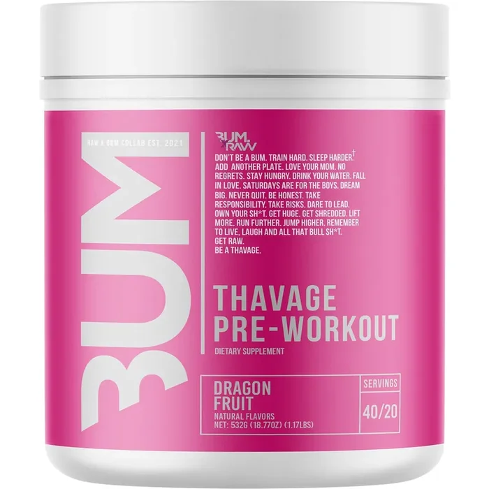 Raw Thavage Dragon Fruit Pre-Workout 18.77 oz