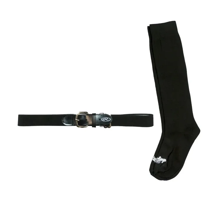 Rawlings Baseball Belt & Sock Combo (large/black)