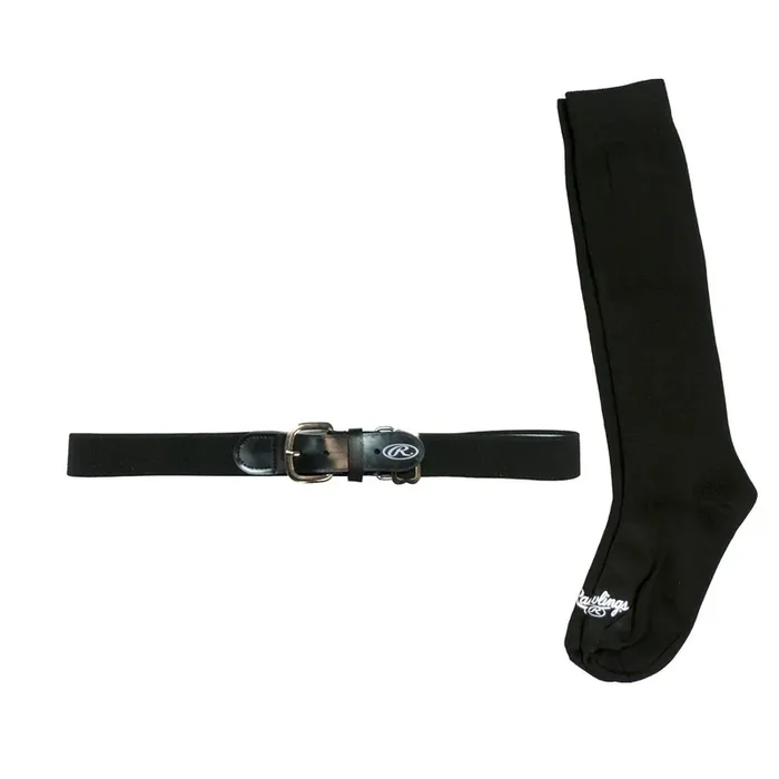 Rawlings Baseball Belt & Sock Combo (small/black)
