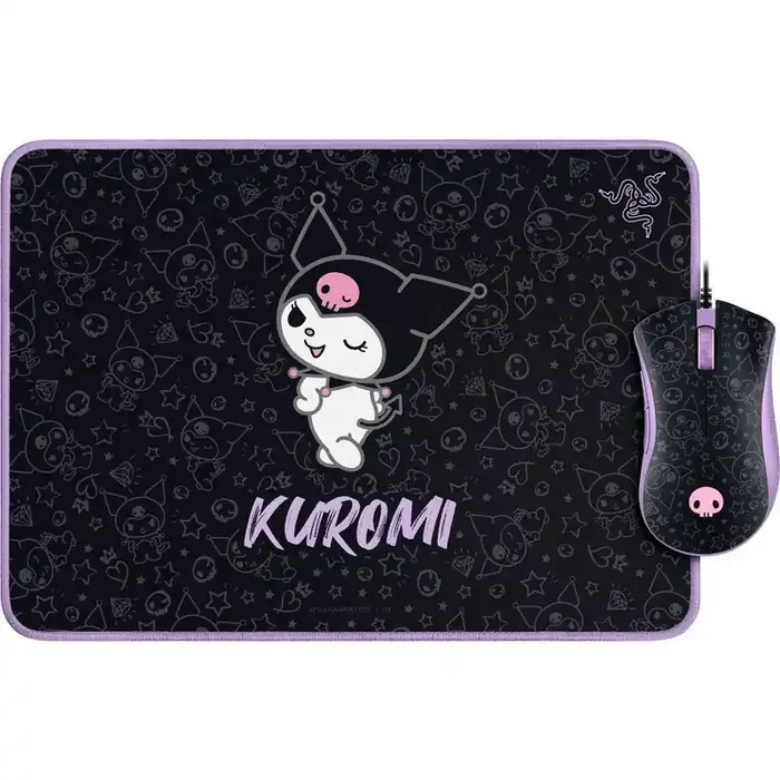 Razer DeathAdder Essential and Goliathus Mouse Mat Bundle – Kuromi Edition Gaming Accessories
