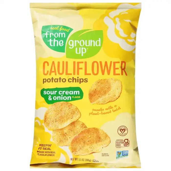 Real Food From the Ground Up Cauliflower Sour Cream & Onion Potato Chips 3.5 oz
