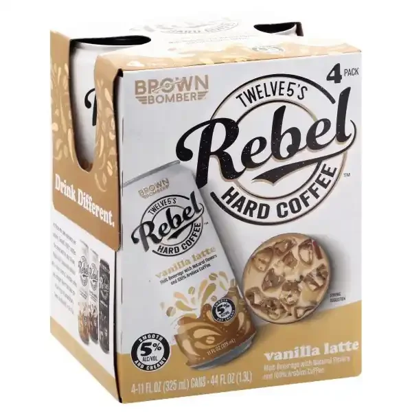 Rebel Coffee Brown Bomber Hard Vanilla Latte In Cans