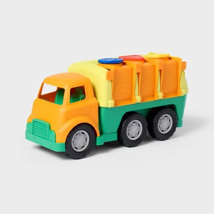 Recycling Truck – Gigglescape™ Plastic Toy Vehicle, Age 2+, 7 Pieces, 10.25″ Height