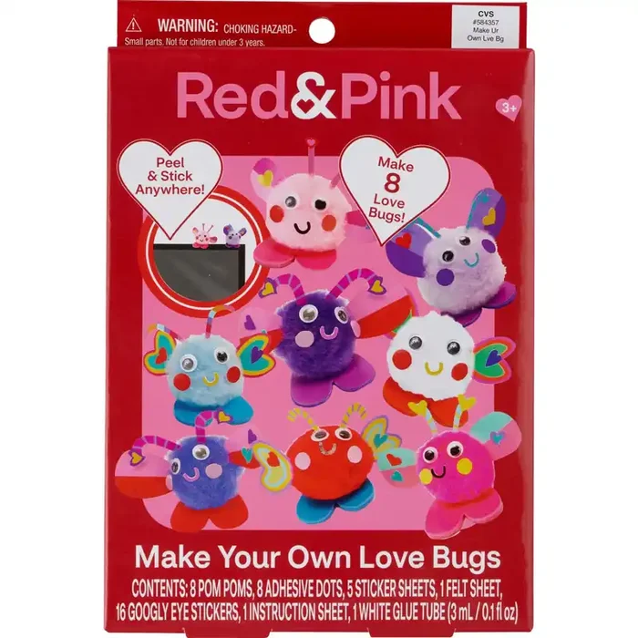 Red & Pink Make Your Own Love Bugs Kit