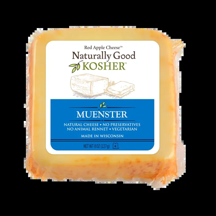 Red Apple Naturally Good Kosher Muenster Cheese, 8 oz