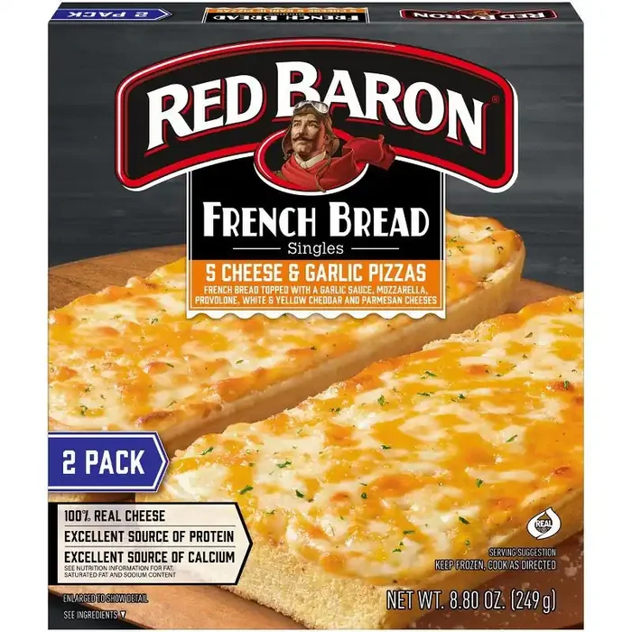 Red Baron Five Cheese and Garlic French Bread Personal Frozen Pizza – 8.8oz/2pk