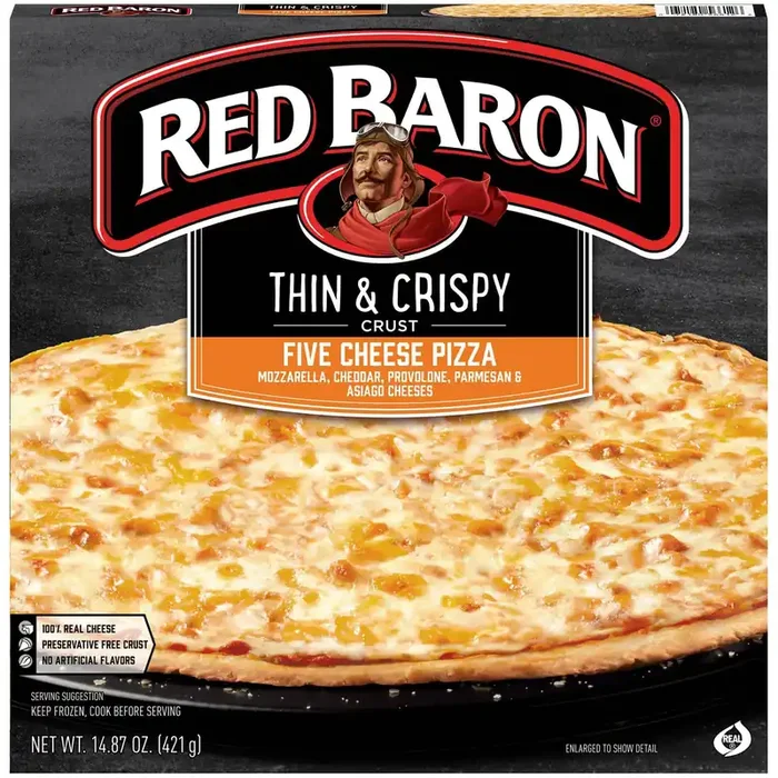 Red Baron Frozen Pizza Thin & Crispy 5 Cheese