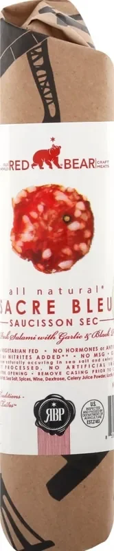 Red Bear Provisions All Natural Sacre Bleu Saucisson Sec Salami Chub