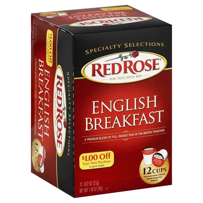 Red Rose Tea English Breakfast Tea K-Cups – 12 ct