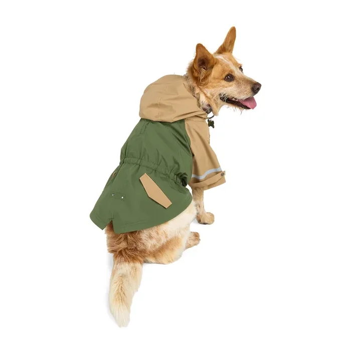 Reddy Fitted Dog Rain Jacket, XX-Large, Olive
