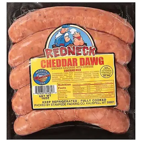 Redneck Cheddar Dawg Sausage 16 Oz – 16 OZ