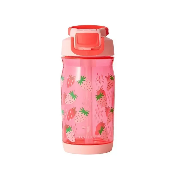 Reduce 14oz Plastic Hydrate Tritan Kids Water Bottle with Straw Lid Berry Sweet