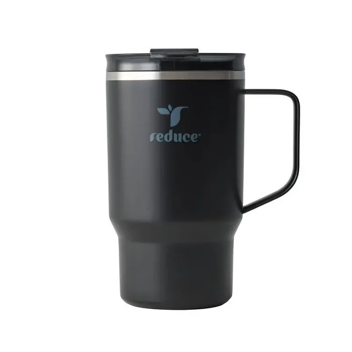 Reduce 18oz Hot1 Insulated Stainless Steel Travel Mug with Steam Release Lid – Black Dishwasher-Safe, Vacuum-Insulated