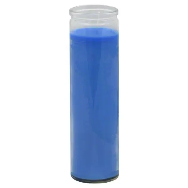 Reed Candle Clear Glass Blue Wax Candle