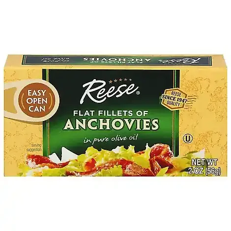 Reese Anchovies Flat Fillets In Pure Olive Oil – 2 Oz