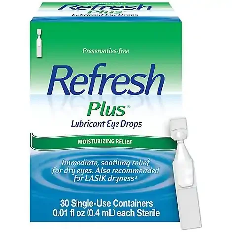 Refresh Plus Non Preserved Tears Lubricant Eye Drops – 30-0.01 Fl. Oz.