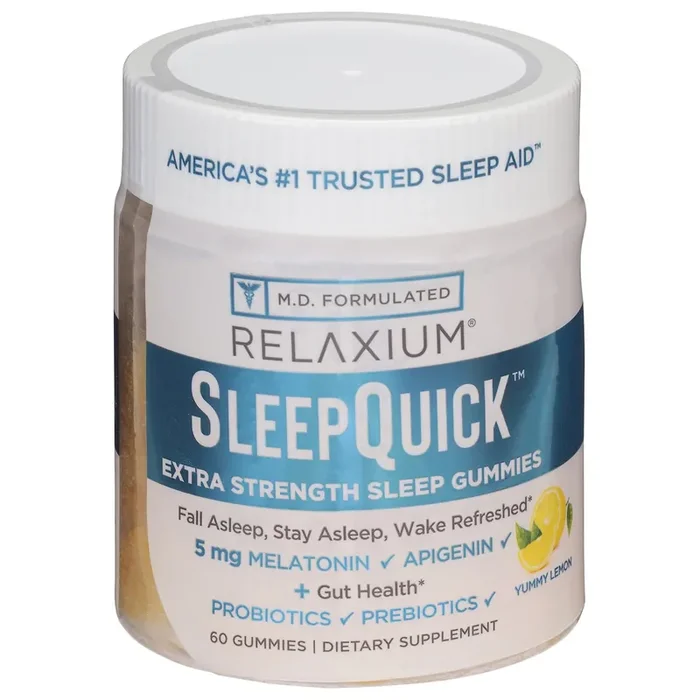 Relaxium Extra Strength Yummy Lemon 5 mg Sleep Quick 60 Gummies
