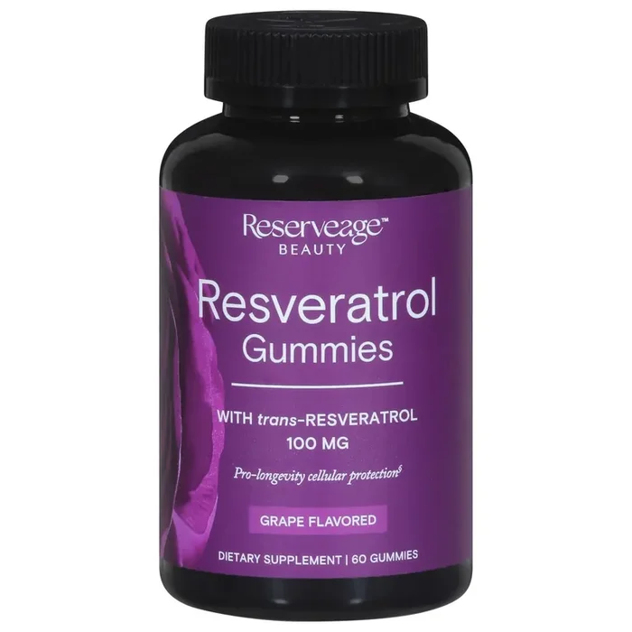 Reserveage Gummies 100 mg Grape Flavor Resveratol 60 Gummies