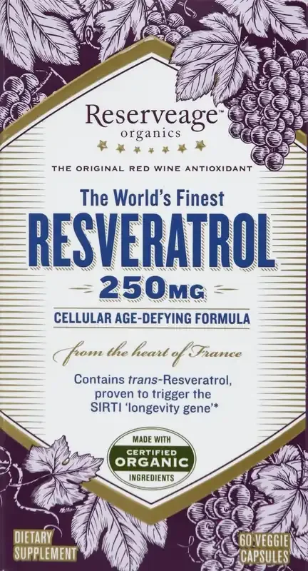 Reserveage Resveratrol 60 ea