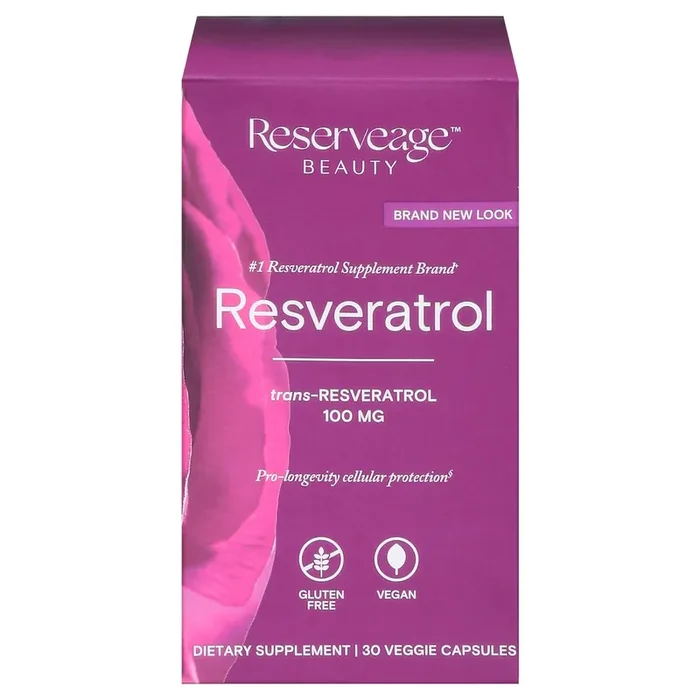 Reserveage Veggie Capsules 100 mg Resveratrol 30 Capsules