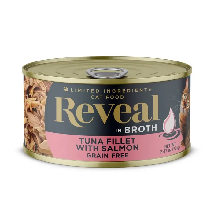 Reveal Cat Food – Tuna Fillet with Salmon in Broth