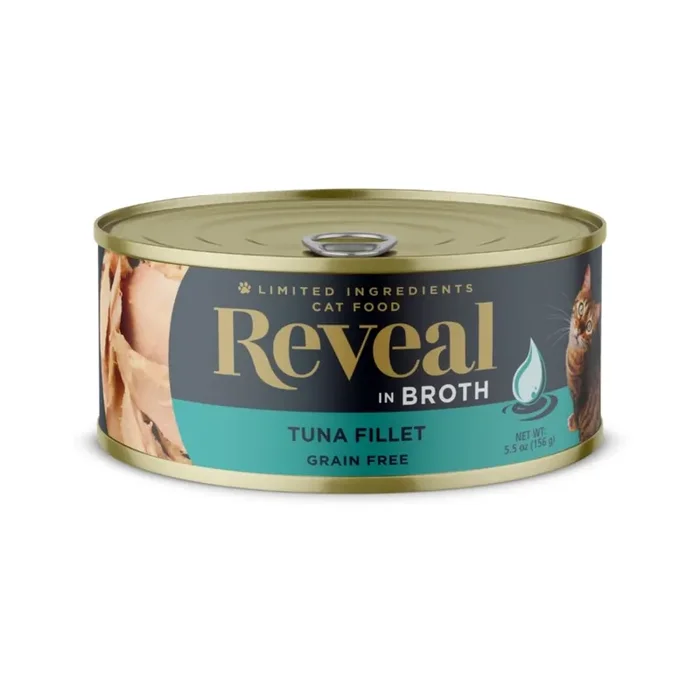Reveal Natural Wet Cat Food Tuna Fillet in Broth 5.5 oz Can