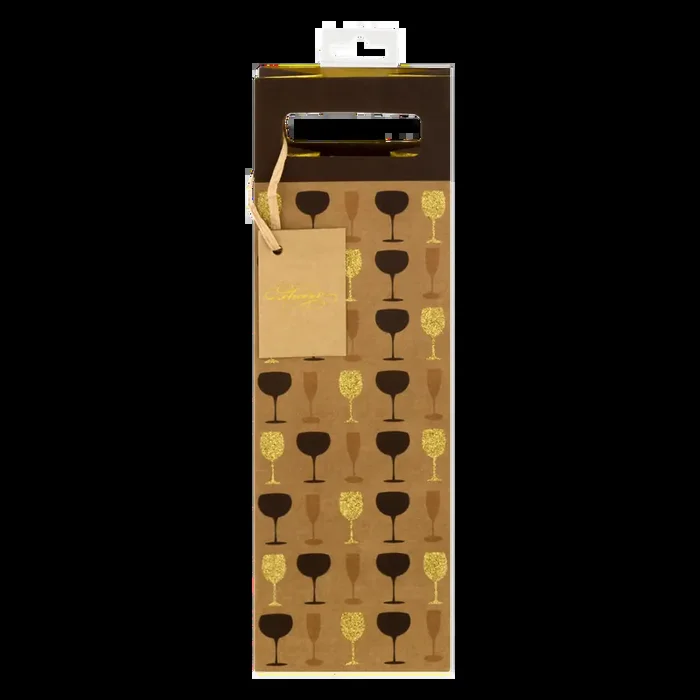 Revel Raise Your Glass Paper Wine Bag