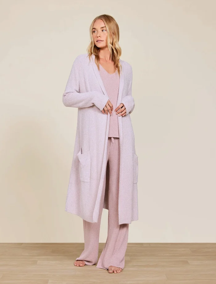 Ribbed Robe Faded Rose-Pearl