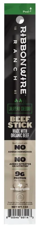 Ribbonwire Ranch Jalapeño Cheddar Beef Stick
