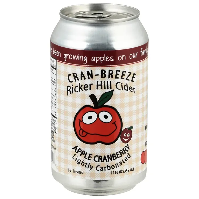 Ricker Hill Cider Lightly Carbonated Apple Cranberry Cider 12 fl oz
