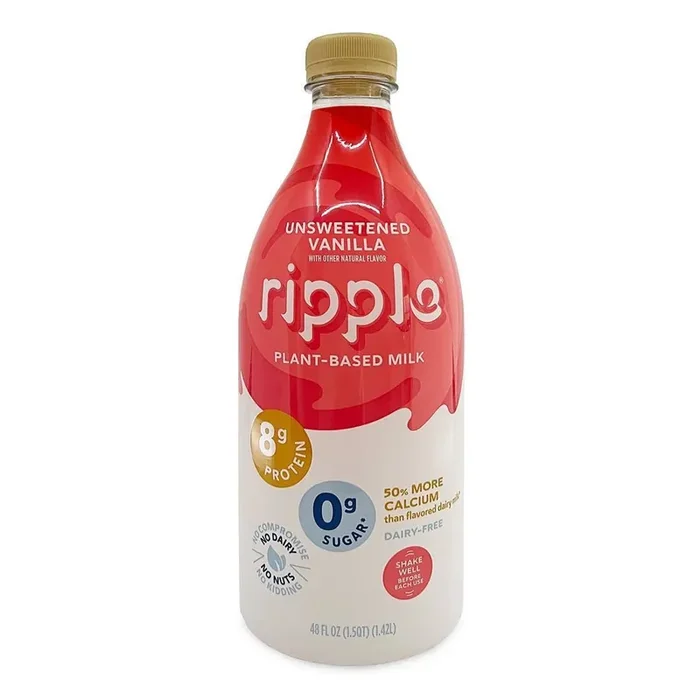 Ripple Dairy-Free Unsweetened Vanilla Milk – 48 fl oz