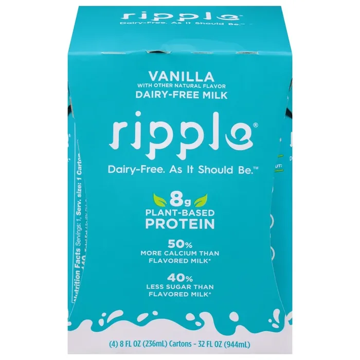 Ripple Dairy-Free Vanilla Milk – 4 ct