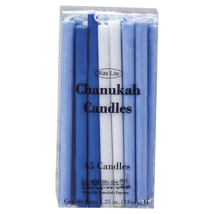 Rite Lite Candles Chanukah Blue And White Deluxe