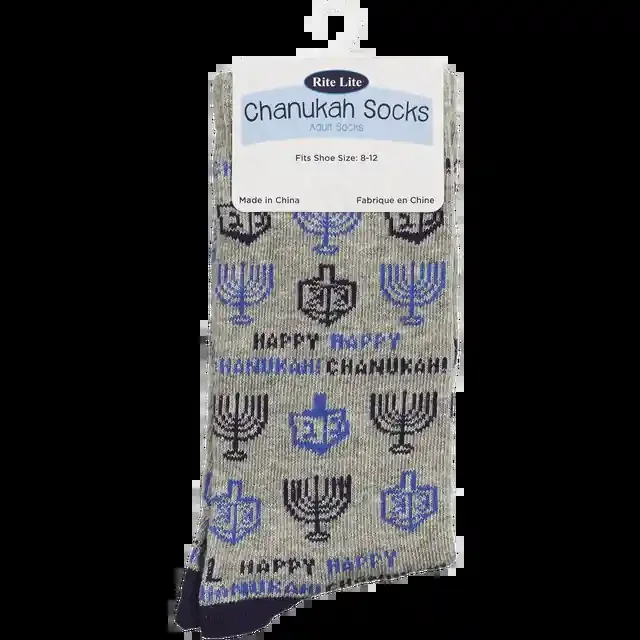 Rite Lite Chanukah Adult Crew Socks