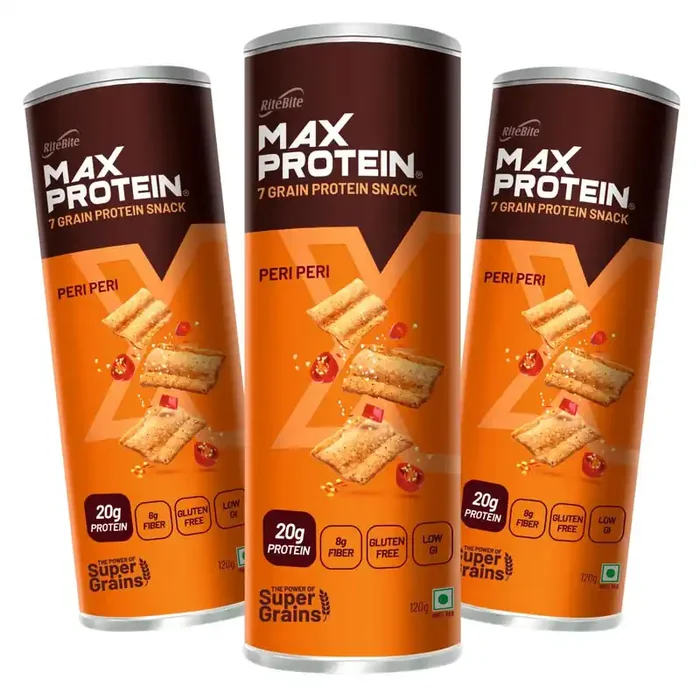 RiteBite Max Protein Spanish Tomato Chips Snack Multigrain Ragi Chips Ready To Eat Healthy Snacks Pack Of 4 (60 Gram Pouch Each)