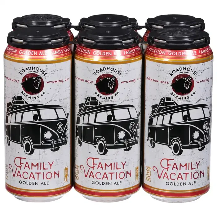 Roadhouse Brewing Co. Golden Ale Family Vacation Beer 6 – 16 fl oz Cans