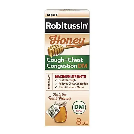 Robitussin Honey Maximum Strength Cough & Chest Congestion Dm – 8 Oz