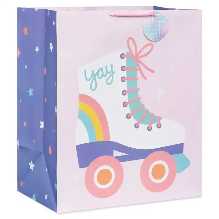 Roller Skate Kids‘ Gift Bag – Spritz™ Large Multicolored Paper Bag for All Occasions, 19.25″ x 16″ x 10″