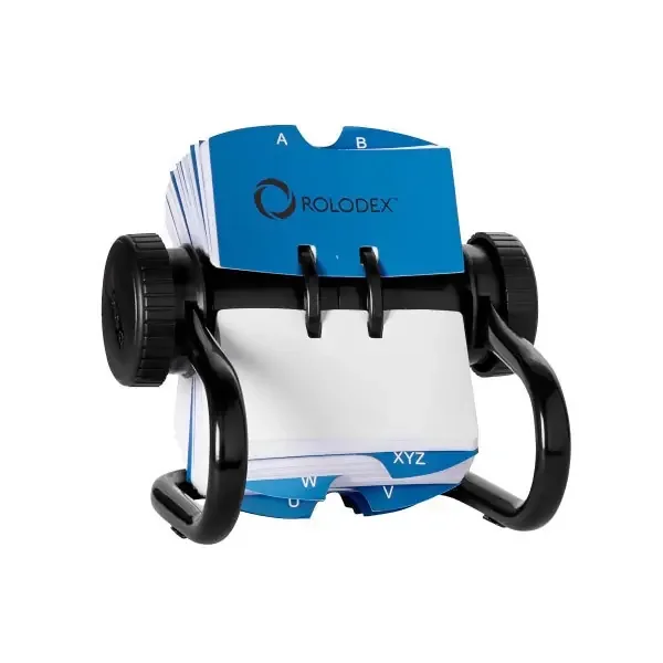 Rolodex Open Rotary Card File Holds 500 2-1/4 x 4 Cards, Black