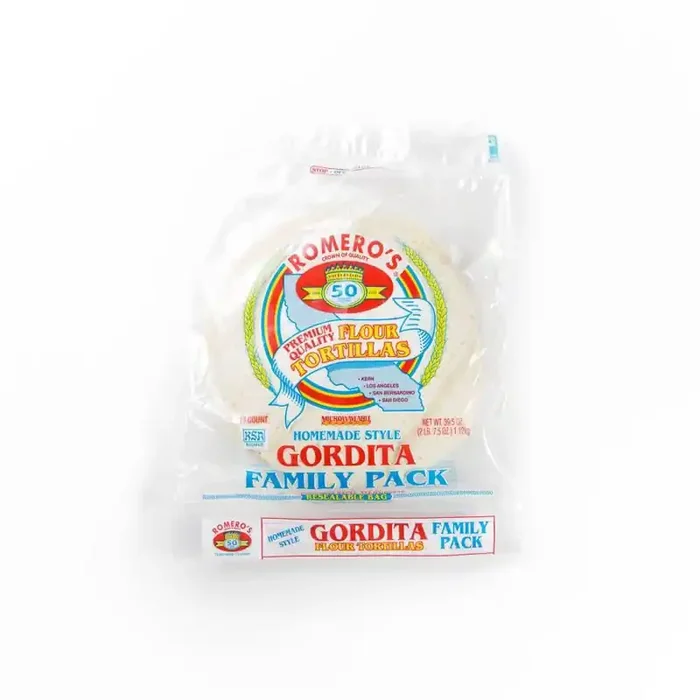 Romeros Romero‘s Homemade Style Gordita Flour Tortillas – 18ct / 39.5oz